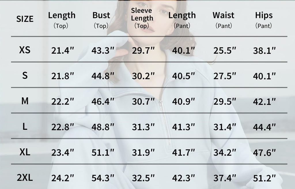 OVERWORETY Women's Sweatsuits 2 Piece Outfits Lounge Sets, Casual Sweat Sets for Fall and Winter, Half Zip Pullover and Baggy Sweatpants with Pockets