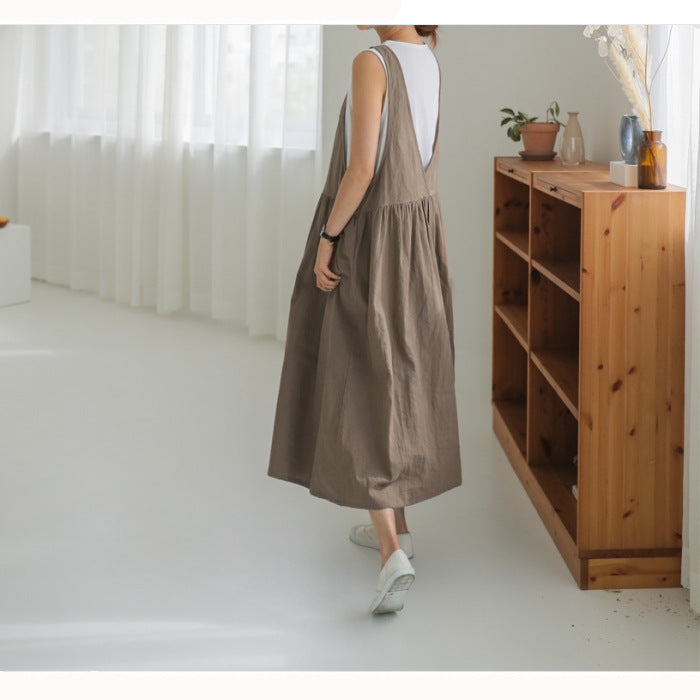 OVERWORETY Overall Pinafore Dress s for Women Summer Casual Cover Up