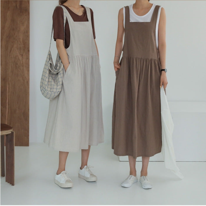 OVERWORETY Overall Pinafore Dress s for Women Summer Casual Cover Up