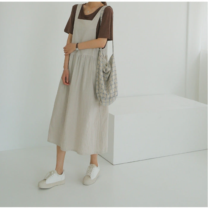 OVERWORETY Overall Pinafore Dress s for Women Summer Casual Cover Up